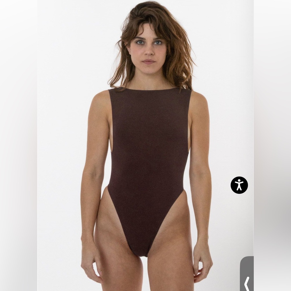 Los Angeles / American Apparel garment dye boatneck dance bodysuit